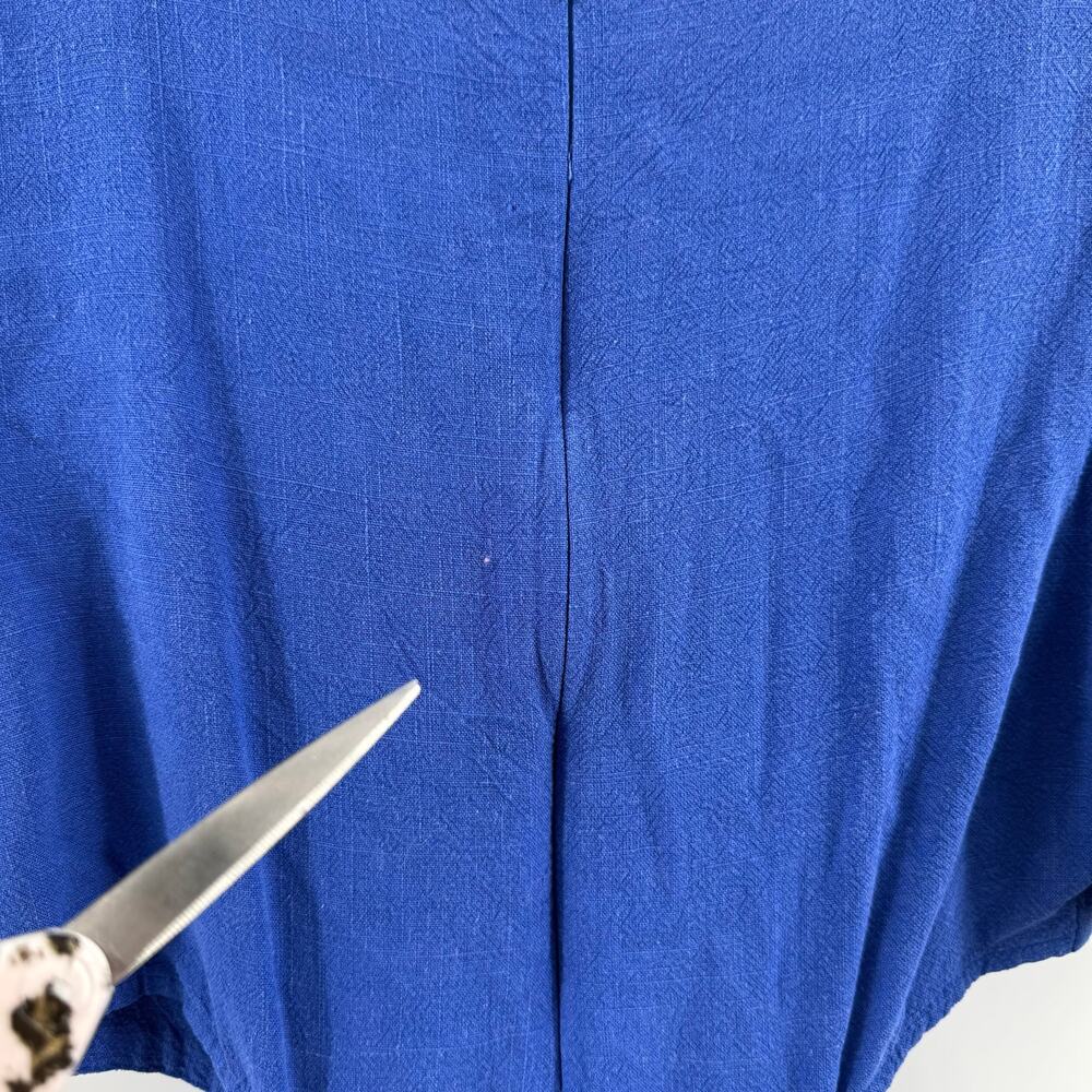 Lulus Dress Womens Medium Perfect Day for Love Linen Blend Cutout Tie-Front Mini - Picture 6 of 16